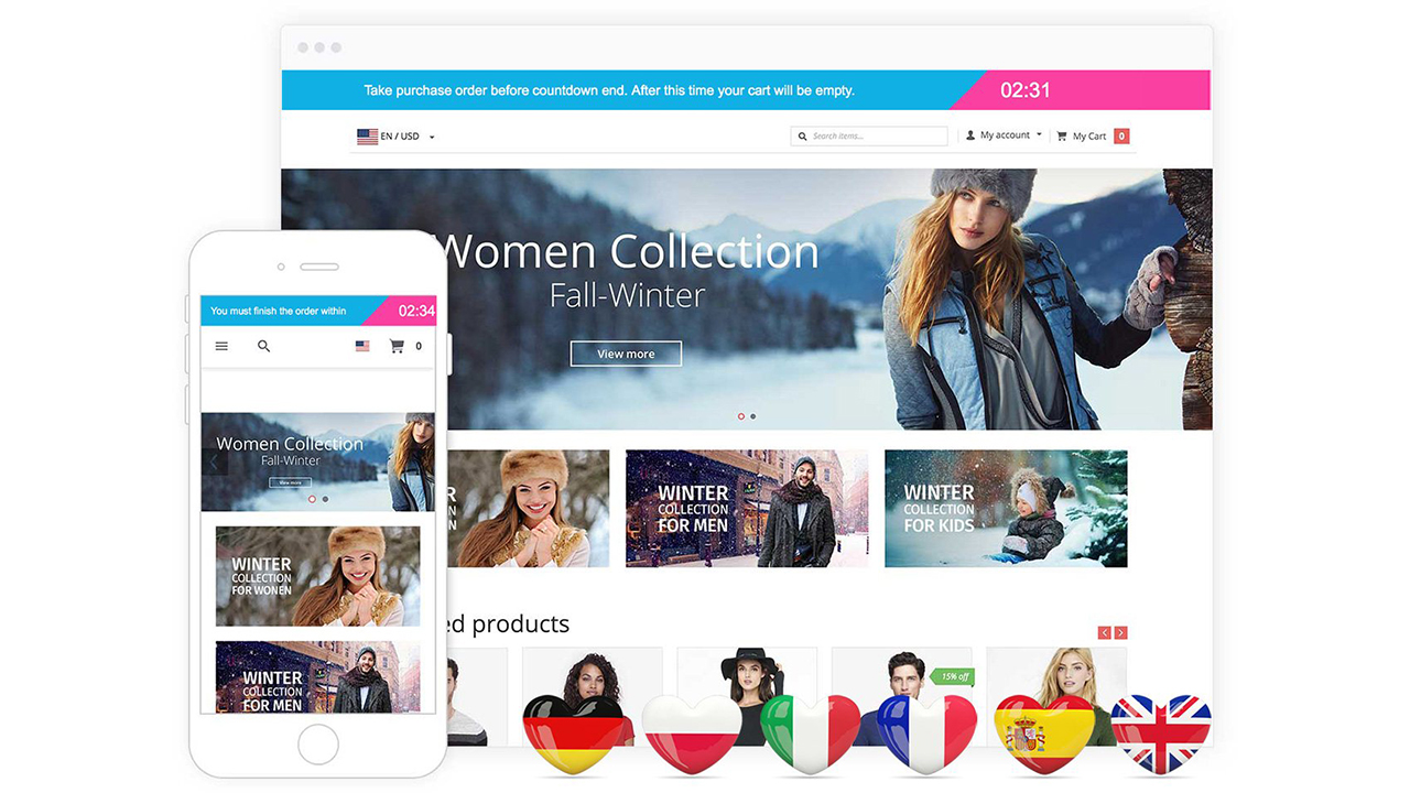 Cart Expiration: Prestashop 1.7, tradotto in 5 lingue 