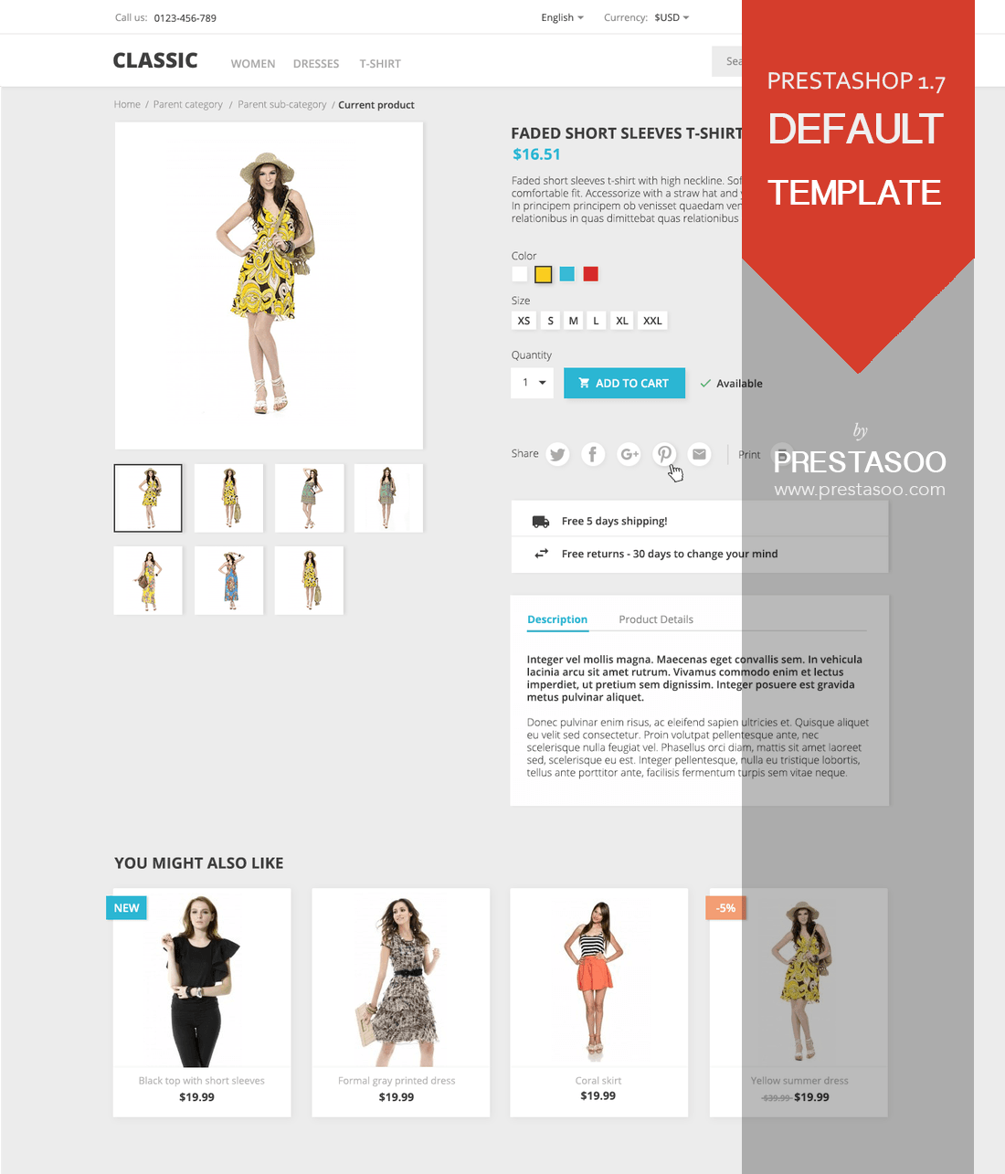 Prestashop 1.7 Plantilla por defecto