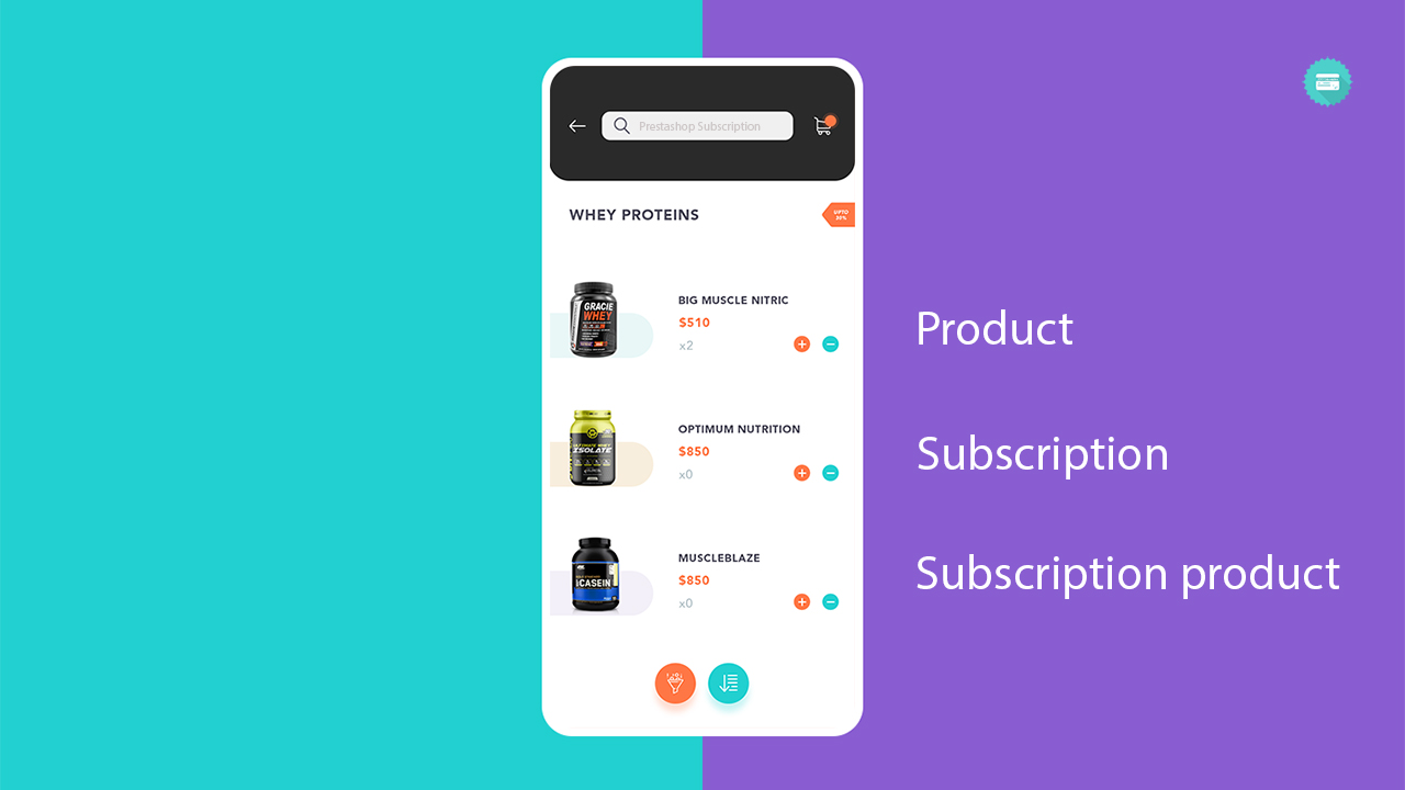 Prestashop products, subscriptions vs subscription products